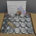 4 oz Glass Mason Jars, 40 Pack Regular Mouth Mini Canning Jars for Caviar, Honey, Jam, Jelly, Body Butters, Spice, DIY Candle (Silver Lid and Bands)