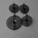 W10196405 W10196406 Electric Stove Burner Drip Pans & MP22YA Electric Range Burner Element Unit Set by Cenipar-Compatible