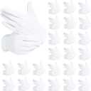 White Gloves Men Marching Band Gloves Mens Bulk Uniform Gloves Men Can Be Used As White Parade Gloves Usher Uniforms (Large)