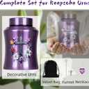 Purple Cross Urns for Ashes for Women Up to 140 LBS, Large Personalized Cremation Urns for Human Ashes Adult Male & Female Decorative and Funeral Keepsake Urn,Love of God Carefully Handcrafted