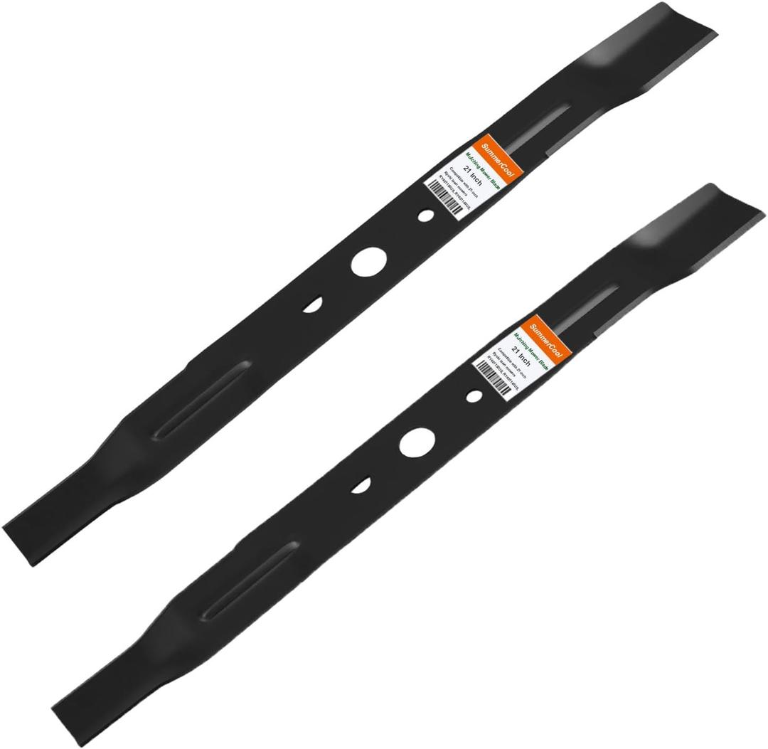 SummerCool 2 Pack 21" Lawn Mower Replacement Blade for Ryobi RY401150US,RY401140US,RY401200 and RY4011060US Mowers,Cutting Blade Replace for AC04025 682534 310-020,Black