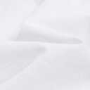 Alimens & Gentle Men's Cotton Linen Shirts Long Sleeve Button Down Shirt Band Collar Beach Shirts (White, L)