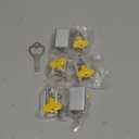 Sliding Window Locks (6 Sets), Secure Window Lock with Key, Window Locks for Up and Down Windows & Horizontal Sliding Windows, Adjustable Window Lock, Sturdy and Durable, Does Not Deform. (Silver)