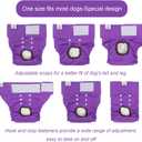CuteBone Dog Diapers Female Washable Small Medium Large 3 Pack Reusable Doggie Diapers Puppy Period Pants for Doggy Heat Cycle Peeing Medium