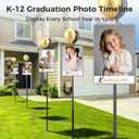 2026 Graduation Decorations K12 Photo Display Yard Signs with Stakes, Senior School Year Picture Timeline Lawn Decorations, Supports Photos up to 810, Class of 2026 Graduation Gifts Party Decor