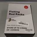 Fishing Rod Racks for Boat/Wall/Truck Bed, 3-Poles Storage Holders with Rubber Band Clips