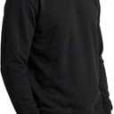 Zylioo Men Tall Sweatshirt Crewneck Pullover Long Fit Soft Casual Sweatshirt Top for Tall Men Daily Wear (Black, XXL)