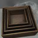 VDEHOM Vintage Brown Square Wooden Cake Stands For Display,Set Of 4 Wood Cupcake Stands Risers, 12 Inches Rustic Wood Crates For Wedding Cake Display, (Vintage Brown)