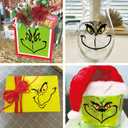 3 x Large 5 Inch Christmas Face Eyes Stickers for Crafts Vinyl Faces Pitcher Rub on Transfers Decals for Ornaments Glass Drinking Cups Wood Decorations Balls Party Supplies (face8)