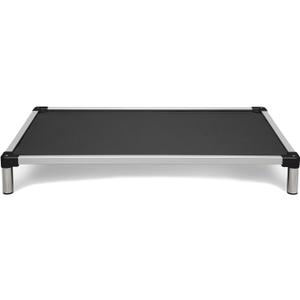 K9 Ballistics Chew Proof Elevated Outdoor Cooling Cot Bed for Medium Dogs - Virtually Indestructible, Preassembled, Withstands Aggressive Chewers - M, Obsidian Black Ripstop (Medium (35" L x 22" W x 4.5" H))