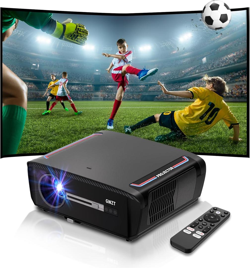 4k Ultra hd 3300 ANSI Lumens Bundled with Google TV Stick, Smart Home Theater Projector with Auto Focus, WiFi & Bluetooth, Projector for Bedroom, Indoor & Outdoor Movie Use,Video projector with apps