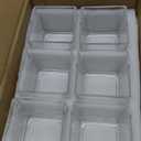 KEYWING 6 Pack Square Glass Vase 4" x 4" x 4", Clear Flower Vases for Centerpieces, Square Glass Cube Vase Candle Holder for Wedding, Party, Home Office Decoration