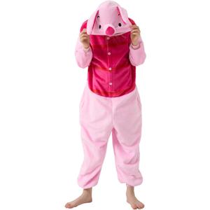 Unisex Children Animal Onesie Pajamas,Kids Flannel Halloween Cosplay Costume/Homewear/Sleepwear (Pink)