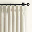 Cream Linen Blackout Small Kitchen Window Curtains 47 Inch Length, Memory Trained Pinch Pleated Thermal Boho Extra Short Curtain Double Layer Soundproof Light Blocking Drapes 2 Panel Set with Back Tab