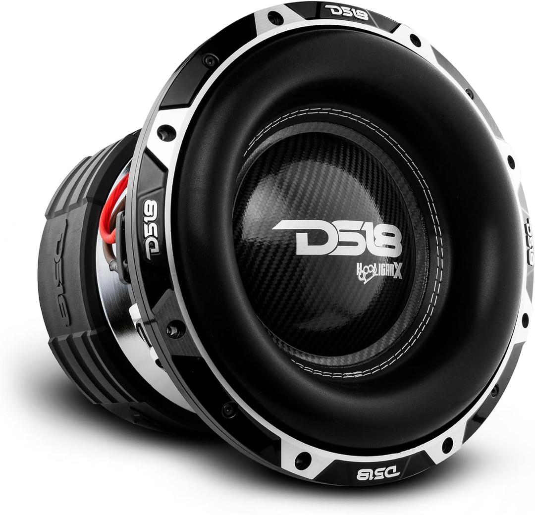 DS18 HOOL-X12.4DHE Hooligan 12" High Excursion Car Subwoofer 4000 Watts RMS 4" Dvc 4-Ohm, SPL Car Subwoofer, Competition Grade