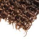 QRHSUKA Curly Crochet Hair GoGo Curl Crochet Hair for Women Ocean Wave Synthetic Bohemian Crochet Braid Water Wave Crochet hair Extensions (12 inch(Pack of 6), T1B/30)