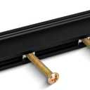 5PCS Adjustable Drawer Pulls, Cabinet Handles 1" in to 4" in Hole Centers, Kitchen Dresser Hardware for Cupboard, Doors, Furniture Black