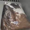 DweIke Washable Area Rugs for Living Room, 4x6 Soft Bedroom Rugs, Cowhide Print Non-Slip Animal Rug, Stain Resistant Throw Carpet for Office Nursery Dining Room Western Home Decor, Brown