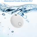 Air Tracker Tags-2 Pack [Apple MFi Certified] (iOS Only), Smart Bluetooth Tracker, Compatible with Apple Find My, Item Locator for Keys, Luggage, Wallet, Suitcase, Bags, IP67 Waterproof (White)