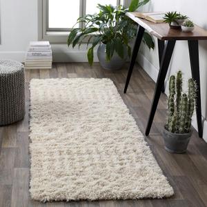 Livabliss Hapsburg Moroccan Shag Runner Area Rug, 2'7" x 7'3", Beige