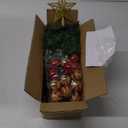 3Ft Christmas Tree with Lights, Table Christmas Tree with 50 LED 12 Modes, 3D Star, 15 Hanging Ball Ornaments, Small Prelit Xmas Tree for Tabletop, Home and Office (Green)