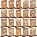 Chunful 20 Pcs Wedding Wooden Table Numbers with Wooden Base Rustic Wedding Centerpieces for Tables Number Sign for Banquet Restaurant Party Decor(Classic Style)