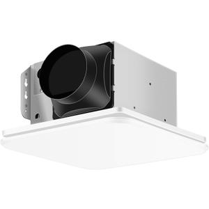 JOEAONZ Bathroom Exhaust Fan 110CFM with Hidden Grille Design, 1.0 Sones Urtra Quiet Ceiling Ventilation Fan System - Household Bathroom Extractor Fan for Home/Office/Hotel, 4 inch Diameter Outlet, 11.8 inch