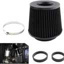 BAGARAATAN Universal Cold Air Filter，Three Different Size 76MM/3" 89MM/ 3.5"102MM/4" High Flow Round Tapered Air Intake Cone Filter Clamp-On Air Filter Compatible with car and Motorcycle