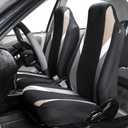 FH Group Supreme Modernistic Three Row Car Seat Covers, Airbag and Split Ready, 8 Seater - Universal Fit for Cars, Trucks, & SUVs Beige