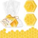 48 Set Baby Shower Favors Bee Party Favors Including Honeycomb Soap with Thank You Card Gift Honey Soap for Guest Gender Reveal Honey Gift Birthday Party Decorations (Yellow)