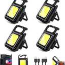MAKDAK COB Rechargeable Keychain Flashlight 4Pack, High Lumen Super Bright LED Work Light with Magnet,Clip,Bottle Opener for Dog Walking,Car Repair, Emergency,Camping,EDC