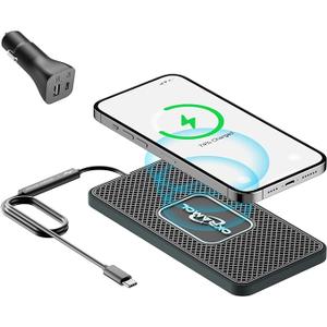 Wireless Charger for Car, Wireless Fast Charging Pad, Charging Station for Multiple Devices, Adapter for AirPods iPhone16/15/14/13/12 Pro/Android Samsung S20 S21 S22 S23 (1 Meter Cable)