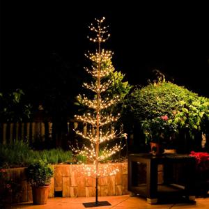 Birch Tree Light 7 Feet 736L LED Artificial Tree Christmas Decorations Lighted Tree for Home Party Festival and Outdoor Use Warm White