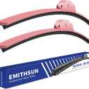 OEM QUALITY 15" + 15" Premium All-Seasons Durable Stable And Quiet Sakura Pink Windshield Wiper Blades (Set of 2)