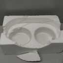 Elevated Ceramic Dog Bowl Set - Double Dog Feeding Bowls with Stand Splash Proof - Raised Dishes for Food and Water - Ideal for Small to Medium Dogs - 2 x 850 ml - 28.74 oz (White)