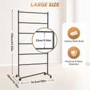 6 Tier Z-Truck Clothing Hanger Storage System, Efficiently Organize Standard Hangers, Skirt and Pant Hangers; Mobile Rack for malls, boutiques, Laundry Rooms; Black, 61 x 30 x 15 in.