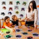 Kosiz 60 Pcs Spider Decorations for Classroom Spider Paper Cutouts Halloween Bulletin Board Decor Paper Cut Decoration for Classroom Office Halloween Party Wall Decor, 12 Styles
