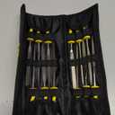 TARIST 12PCS Needle File Set with Tool Bag, Small File Set Includes 6pcs Jewlers Files & 6 Steel Files for Metal, Jewlers, Wood, Leather and Plastic