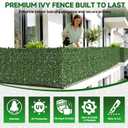Artificial Ivy Fence Privacy Screen 120x40in UV-Anti Dense Faux Greenery Backdrop Fake Hedges Fence & Faux Ivy Vine Leaf Decoration for Patio Balcony Garden Wall Backyard Indoor Outdoor