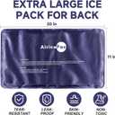 AiricePac Extra Large Gel Flexible Back Ice Packs for Injuries Reusable, 11”x 20” Cold Pack Wrap for Knee Leg Neck Shoulder Hip Back Pain Relief, Cold Compress Therapy for Swelling, Bruises, Surgery