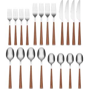 Cambridge 631020CBW12 Esben Beachwood 20-Piece Flatware Set