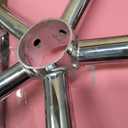 YEEZEE Saddle Stool Ergonomic- Comfortable Rolling Saddle Stool with Wide Thick Saddle Seat Padding, Swivel Adjustable Saddle Chair with Wheels and Ring Pedal for Medical Massage Salon (Pink)