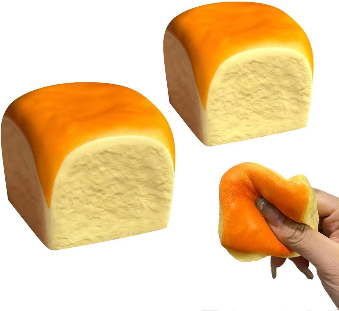 Slow Rising SquishyStress BallsStress Relief & Fidget Toys,Party Favor (2pcs Hawaiian Rolls)