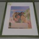Vittanly 11x14 Picture Frame, Matted for 8x10 Photos, Rustic Green