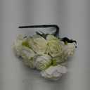 Artificial Yellow Rose Bouquet Silk Fake Flowers for Wedding Bridal Engagement Decor Valentine's Day Home(White)