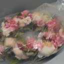 Lvydec Artificial Peony Flower Wreath - 15" Pink Flower Door Wreath Spring with Green Leaves for Front Door, Wedding, Wall, Home Decor