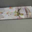 Large 5 Pieces Butterfly Orchid Flowers Canvas Print Wall Art Painting Decor for Home Decoration Picture for Living Room Stretched Framed White Floral Artwork (overall 60"x30", Ocean of Innocence)