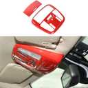 JWWY Roof Reading Light Panel Cover Trim for 2015-2025 Dodge Charger Durango Interior Accessories (Chrysler 300) ABS Red