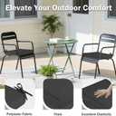 SK Studio Outdoor Chair Cushions Set of 2, Waterproof Patio Seat Cushions | 16x16x2 Inch Square Dining Chair Cushion with Ties for Furniture, Lawn, Garden, Deck, Navy Blue