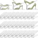 MOVDEET Shoe Slots Organizer,36 Pack Transparent Shoe Stacker Adjustable Shoe Slot Organizer Space Saver Shoe Rack Holder Shoe Storage Organizers for Closet,Transparent